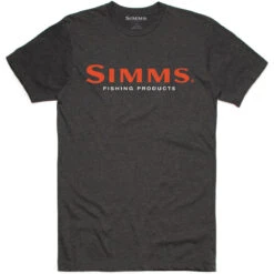 Men's Simms Logo T-Shirt -Patagonia Clothing Shop 12803 086 P 1 Ms Simms Logo Tee Charcoal Heather Front