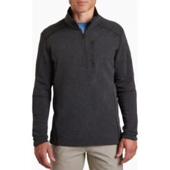 KUHL Men's Interceptr 1/4 Zip 11 KUHL Men's Interceptr 1/4 Zip -Patagonia Clothing Shop 3185 Interceptr Qtr Zip Steel Front