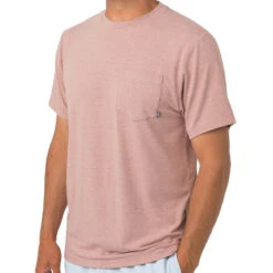 Men's Bamboo Flex Pocket Tee -Patagonia Clothing Shop M FlexPocketTee HeatherAdobeRed 1