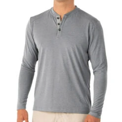 Men's Bamboo Flex Henley 18 Men's Bamboo Flex Henley -Patagonia Clothing Shop M Flex Henley HeatherBlueDusk 1