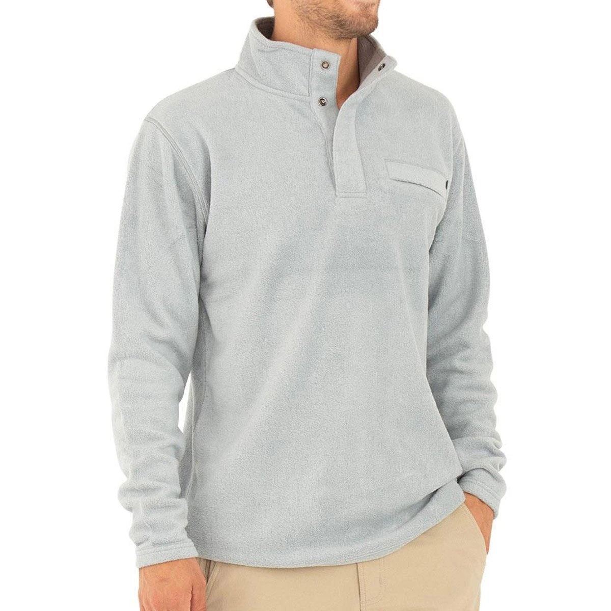 Men's Bamboo Polar Fleece Snap Pullover 5 Men's Bamboo Polar Fleece Snap Pullover - Image 3