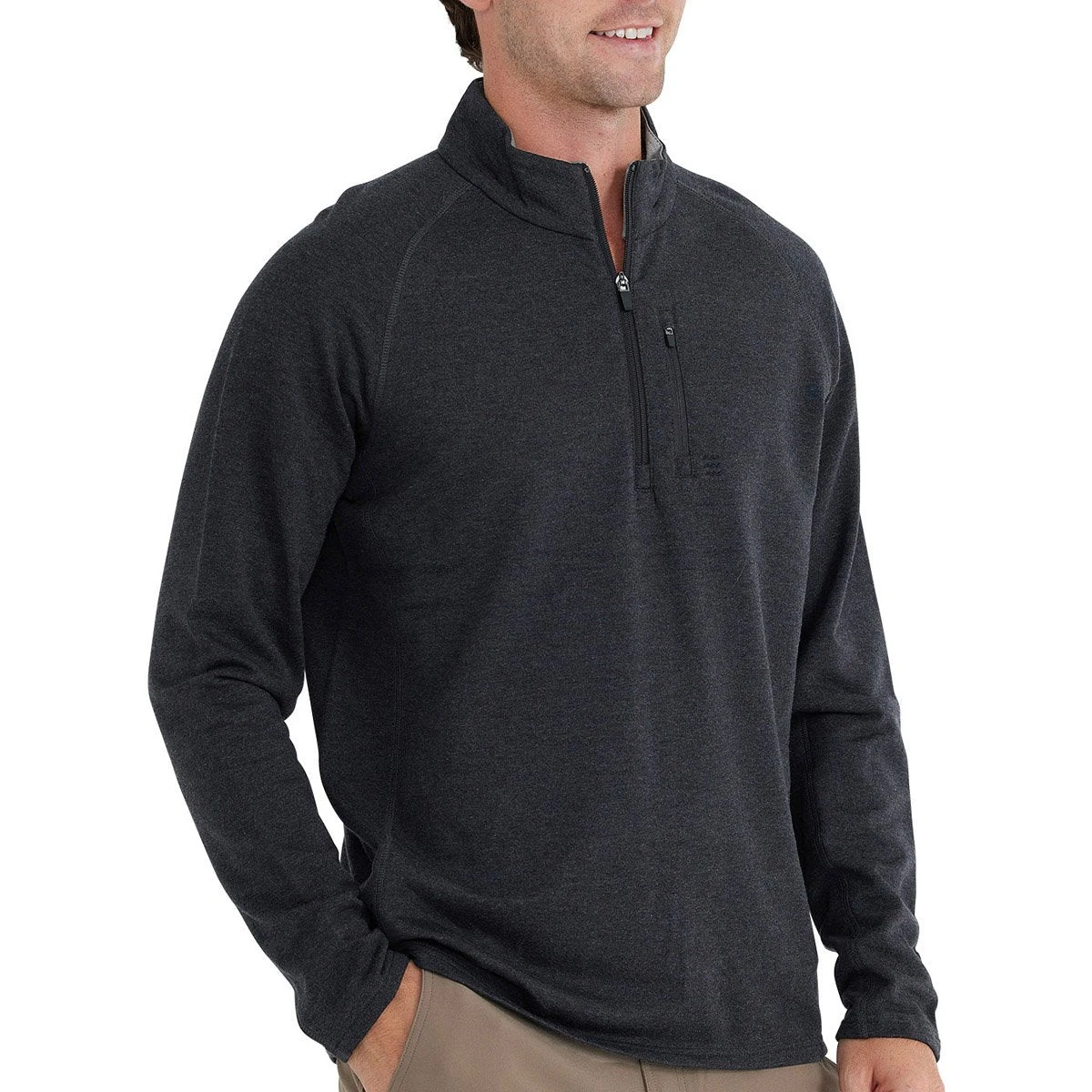 Men's Bamboo Heritage Fleece Quarter Zip 5 Men's Bamboo Heritage Fleece Quarter Zip - Image 3