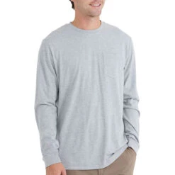 Men's Bamboo Heritage Pocket Long Sleeve 8 Men's Bamboo Heritage Pocket Long Sleeve -Patagonia Clothing Shop heritage pocket long sleeve light heather grey men top 1