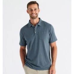 Men's Bamboo Heritage Polo 17 Men's Bamboo Heritage Polo -Patagonia Clothing Shop heritage polo slate blue men 1