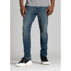 Men's Performance Denim Relaxed 9 Men's Performance Denim Relaxed -Patagonia Clothing Shop mens light wash relaxed fit stretch jeans front