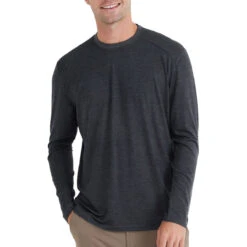 Men's Bamboo Midweight Long Sleeve -Patagonia Clothing Shop midweight long sleeve heather black men top 1
