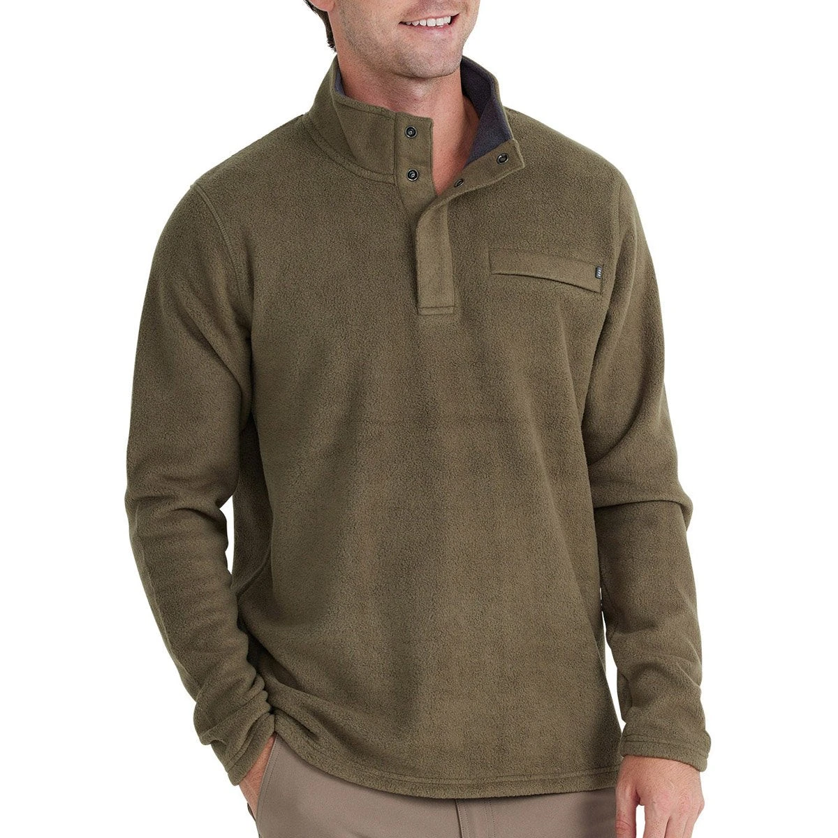Men's Bamboo Polar Fleece Snap Pullover 7 Men's Bamboo Polar Fleece Snap Pullover - Image 5